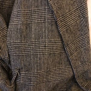 UO black and white duster coat